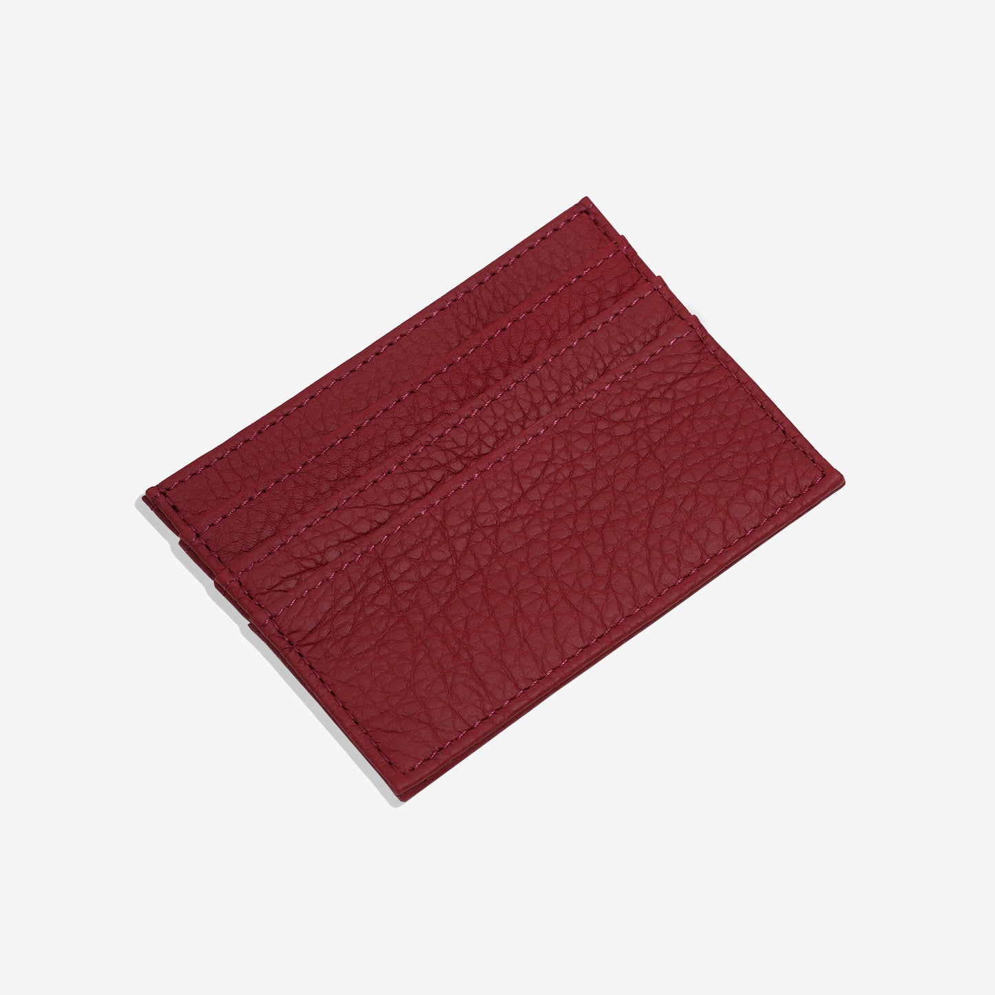 Personalised Leather Card Wallet - Maroon