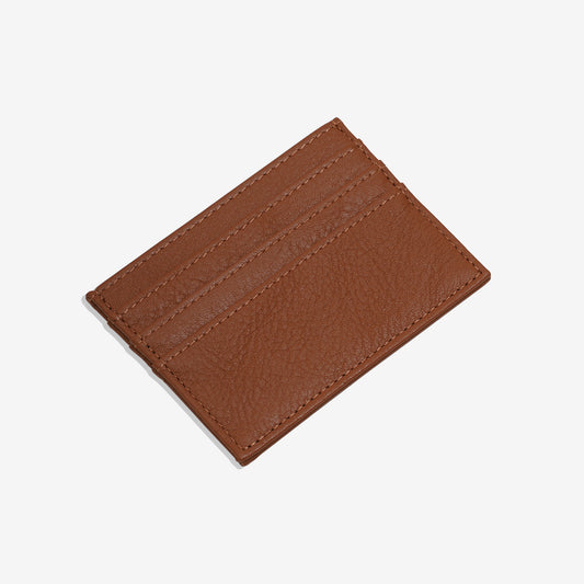 Personalised Leather Card Wallet - Brown