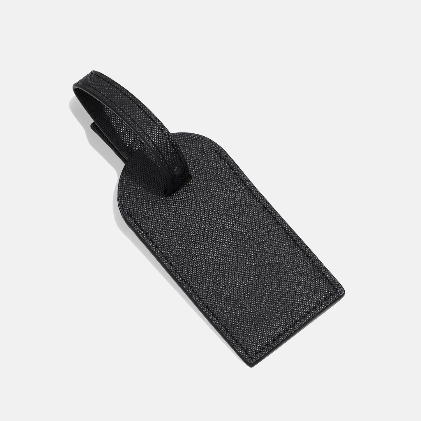 Personalised Leather Luggage Tag - Black