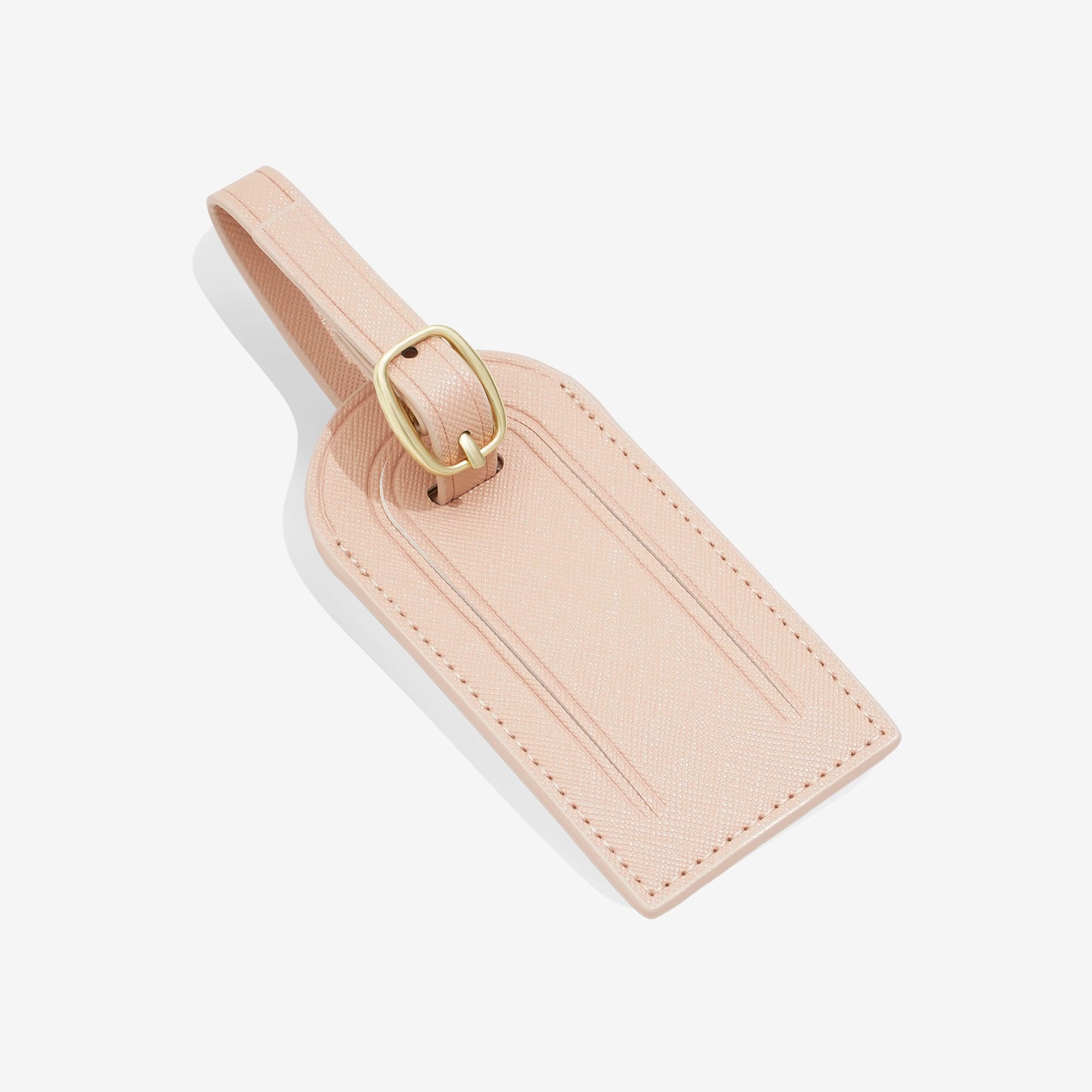 Personalised Leather Luggage Tag - Nude